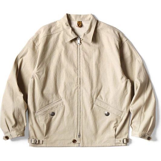 Kapital Water-Repellent Light Canvas Zip Up Kayak Paw-Paw Blouson