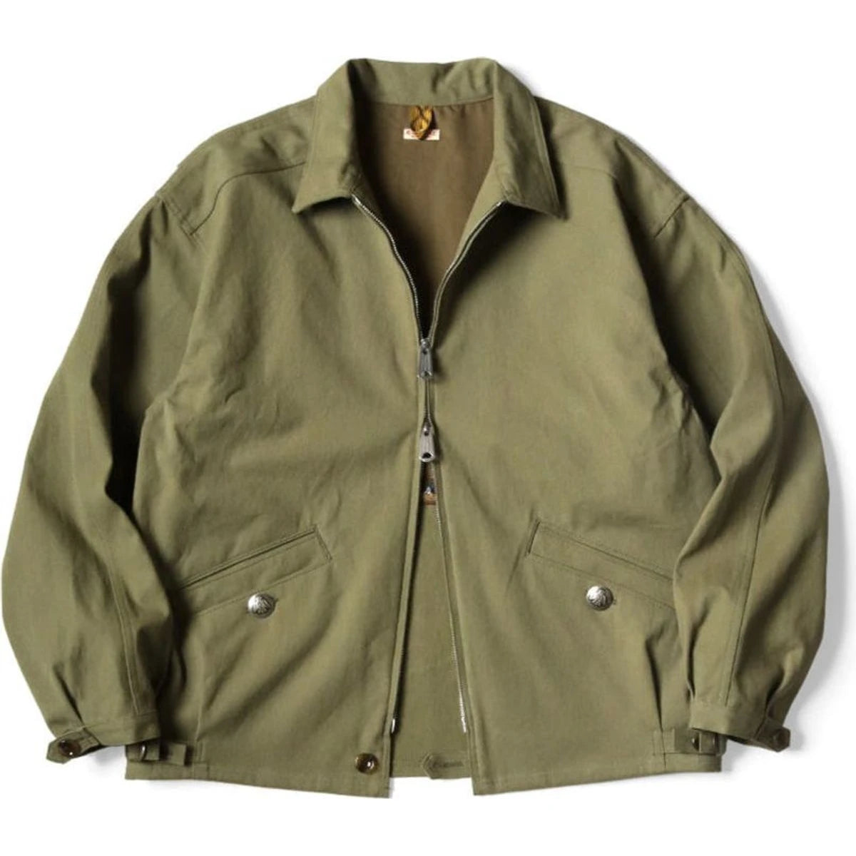 Kapital Water-Repellent Light Canvas Zip Up Kayak Paw-Paw Blouson