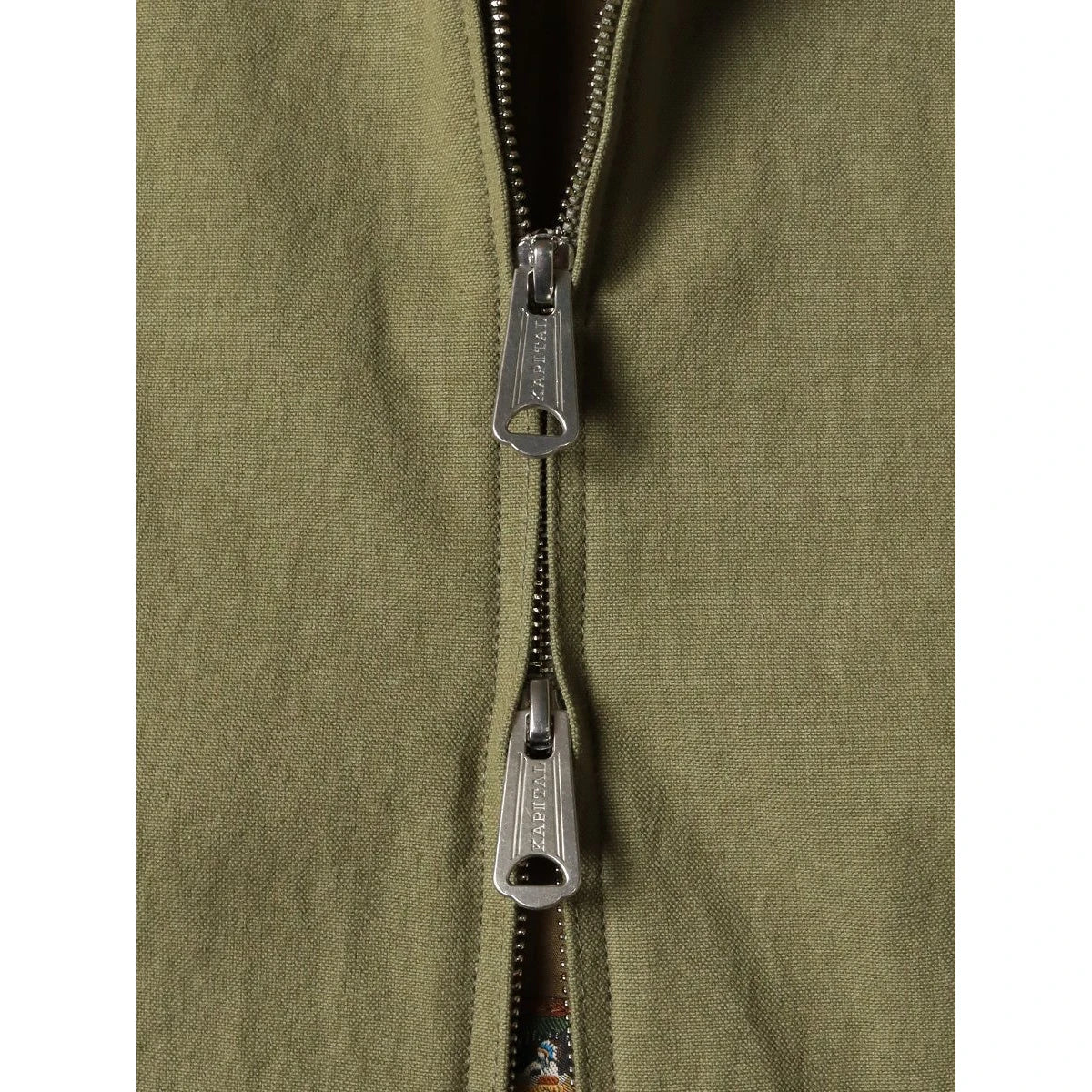 Kapital Water-Repellent Light Canvas Zip Up Kayak Paw-Paw Blouson