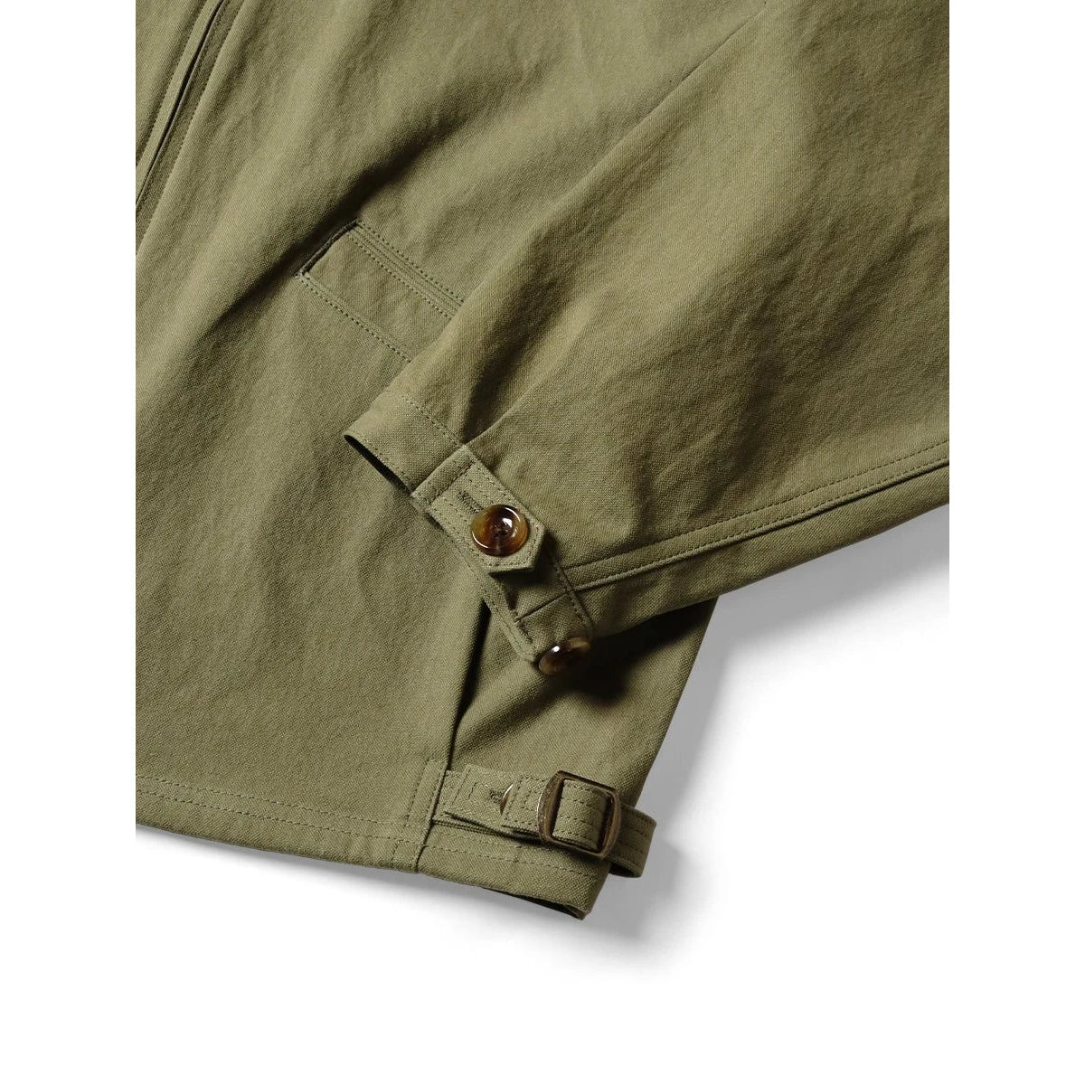 Kapital Water-Repellent Light Canvas Zip Up Kayak Paw-Paw Blouson