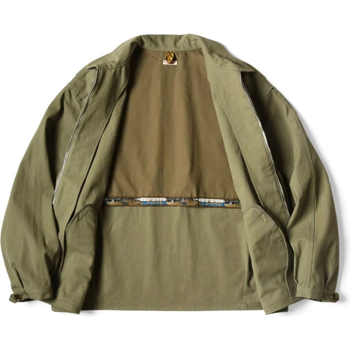 Kapital Water-Repellent Light Canvas Zip Up Kayak Paw-Paw Blouson