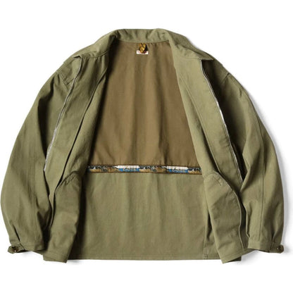 Kapital Water-Repellent Light Canvas Zip Up Kayak Paw-Paw Blouson