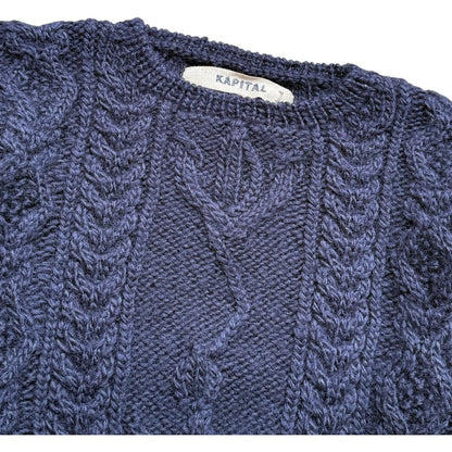 Kapital Wool Cable Knit Sweatshirt