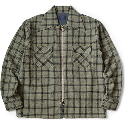 Kapital Wool Check Zip Up Friend Pocket Board Shirt