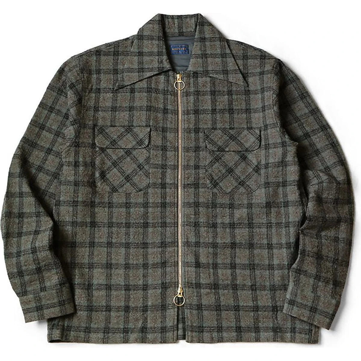 Kapital Wool Check Zip Up Friend Pocket Board Shirt