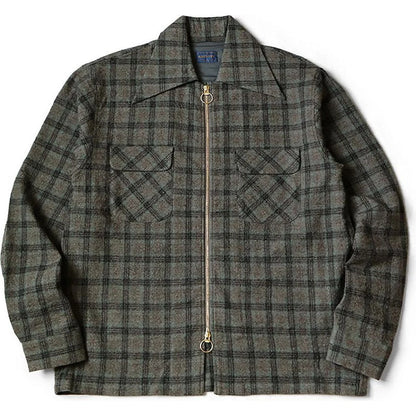 Kapital Wool Check Zip Up Friend Pocket Board Shirt