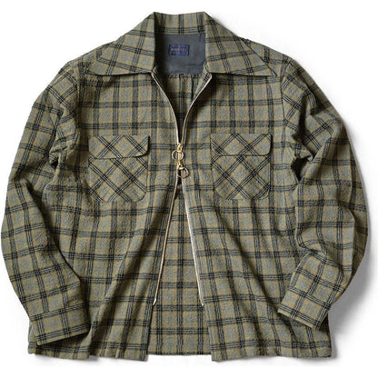Kapital Wool Check Zip Up Friend Pocket Board Shirt
