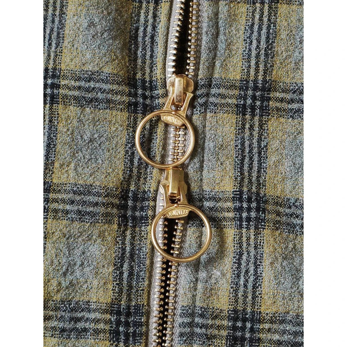 Kapital Wool Check Zip Up Friend Pocket Board Shirt