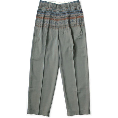 Kapital Wool Serge Slacks (Town Craft Tribe Pattern)