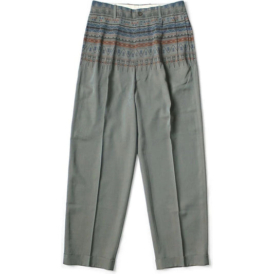 Kapital Wool Serge Slacks (Town Craft Tribe Pattern)