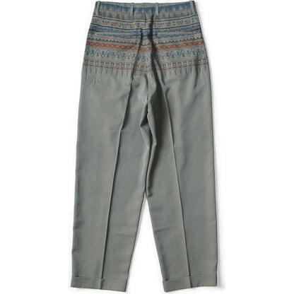 Kapital Wool Serge Slacks (Town Craft Tribe Pattern)
