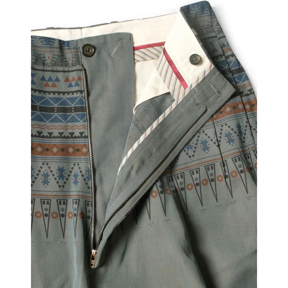 Kapital Wool Serge Slacks (Town Craft Tribe Pattern)