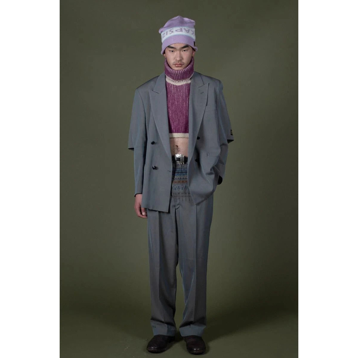 Kapital Wool Serge Slacks (Town Craft Tribe Pattern)