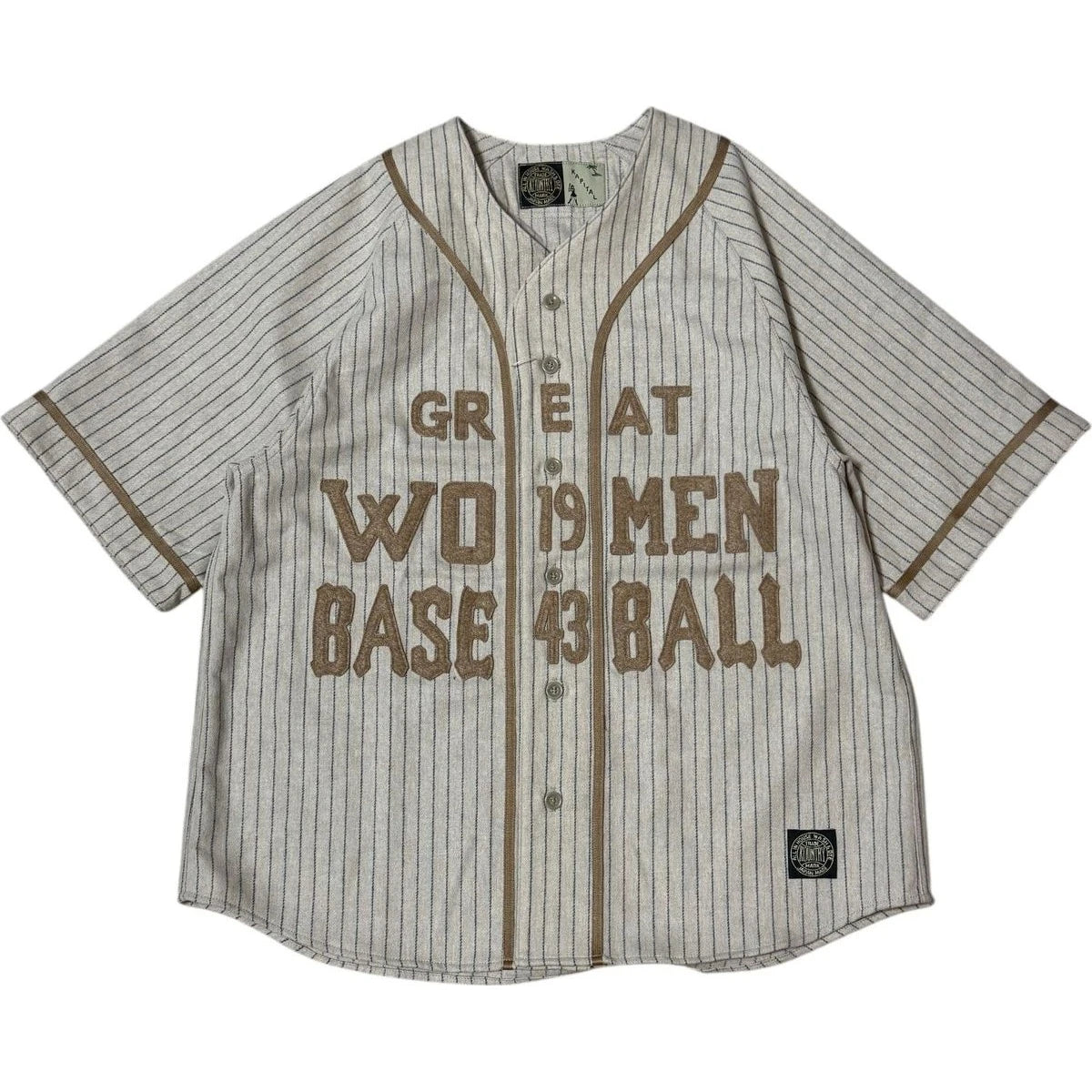 Kapital Wool Stripe (Thin) Great Women Baseball Shirt