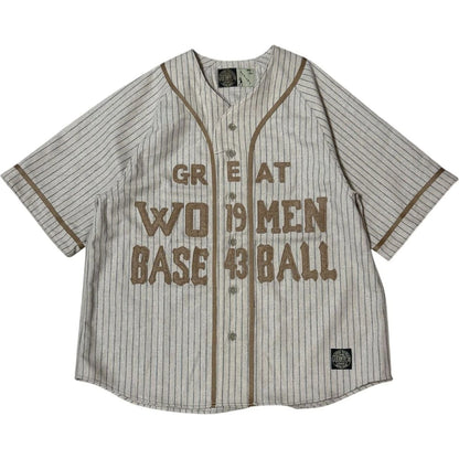 Kapital Wool Stripe (Thin) Great Women Baseball Shirt