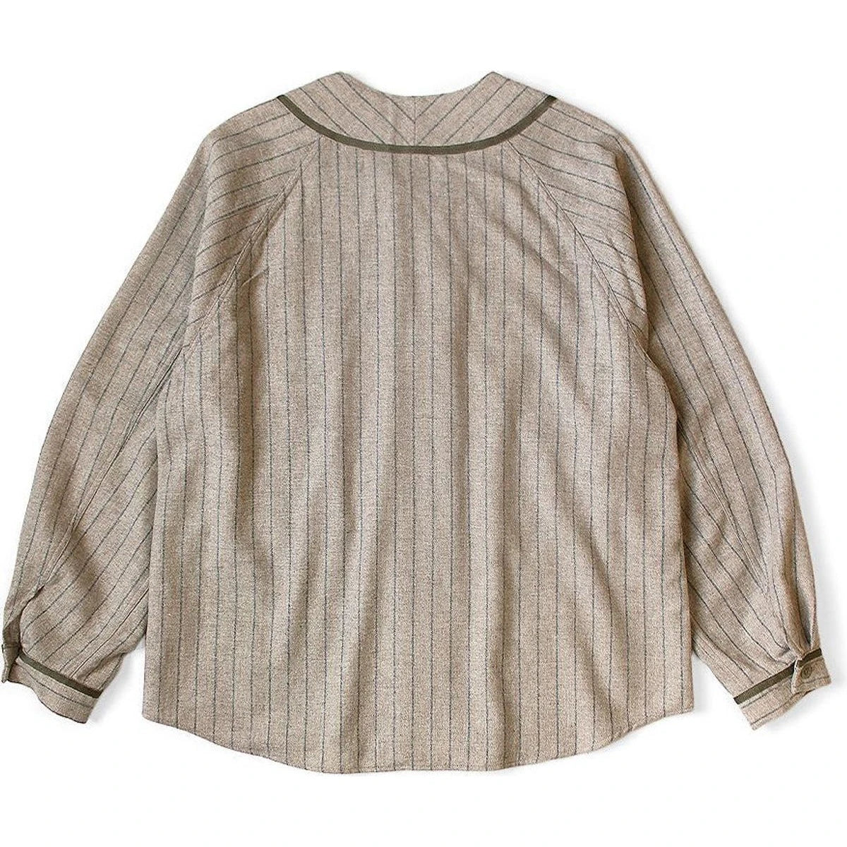 Kapital Wool Stripes (Thick) Great Women Baseball Long Sleeve Shirt