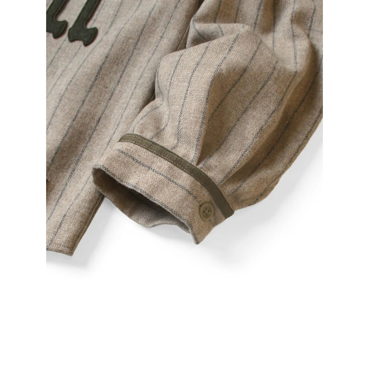 Kapital Wool Stripes (Thick) Great Women Baseball Long Sleeve Shirt