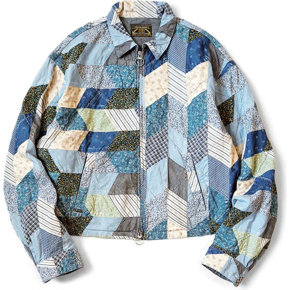 Kapital Yabane Cropped Quilted Patchwork Cotton and Linen-Blend Jacket