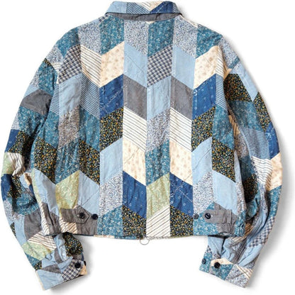 Kapital Yabane Cropped Quilted Patchwork Cotton and Linen-Blend Jacket