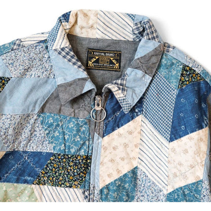 Kapital Yabane Cropped Quilted Patchwork Cotton and Linen-Blend Jacket