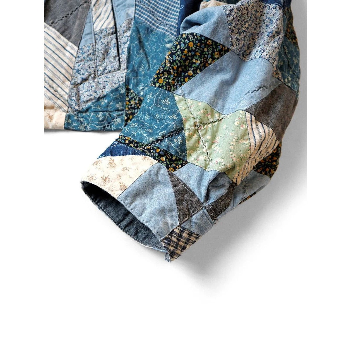 Kapital Yabane Cropped Quilted Patchwork Cotton and Linen-Blend Jacket