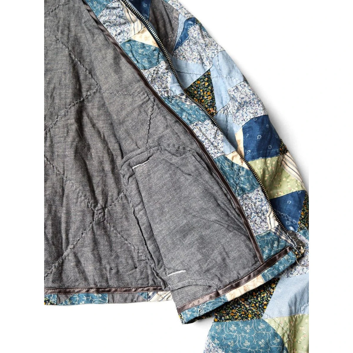 Kapital Yabane Cropped Quilted Patchwork Cotton and Linen-Blend Jacket