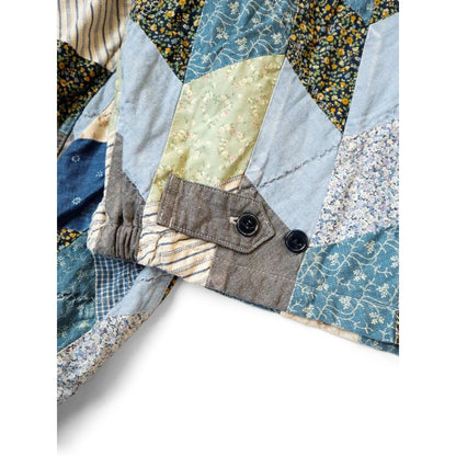 Kapital Yabane Cropped Quilted Patchwork Cotton and Linen-Blend Jacket