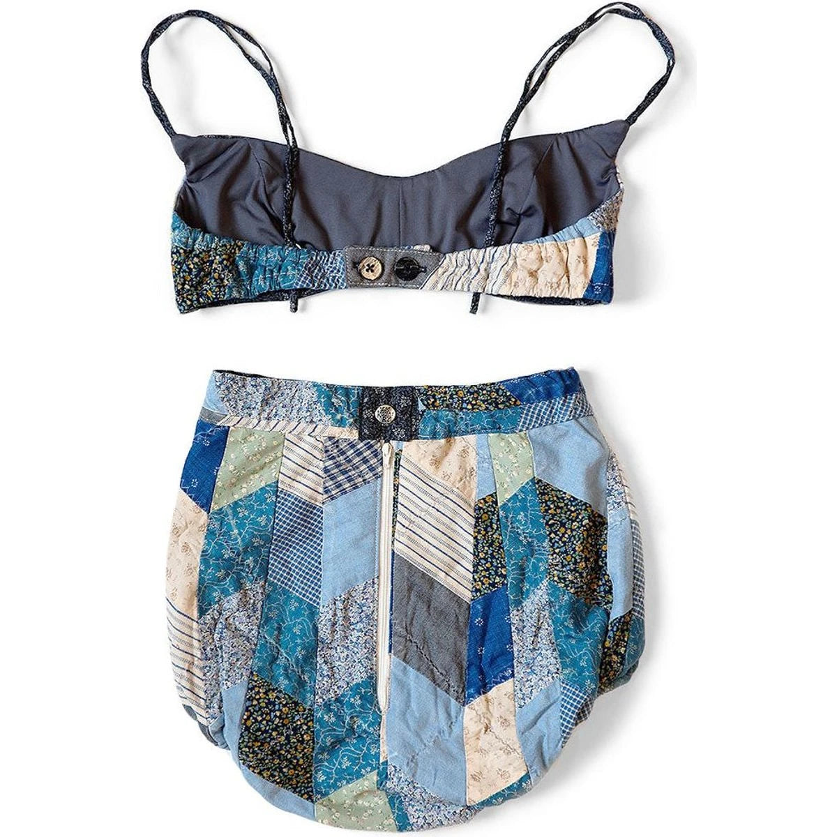 Kapital Yabane Quilted Patchwork Retro Swimsuit
