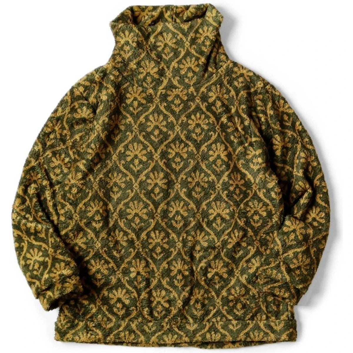 Kapital Yosemite Arabesque Pattern Fleece Big High Neck Sweat