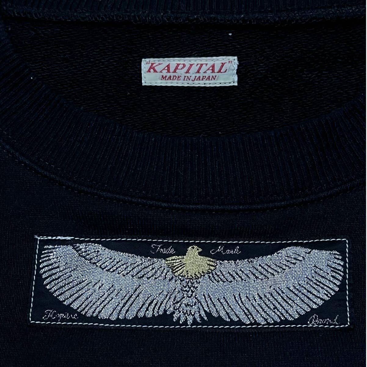 Kapital ECO Fleece Revered Feather Jewel 2TONE Sweatshirt