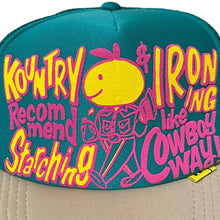Load image into Gallery viewer, Kapital Kountry Cowboy Way Trucker Hat (Brown/Turquoise)