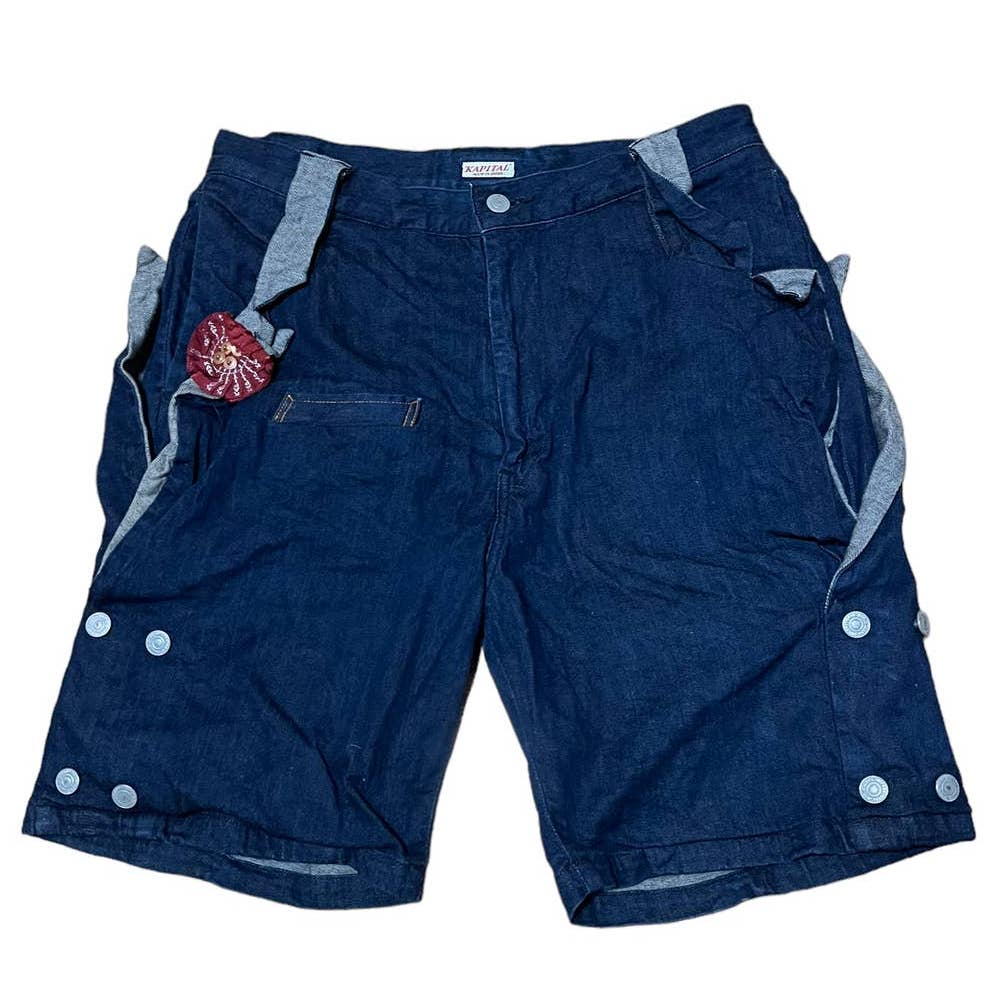 Kapital Indigo Tag Flower Shorts