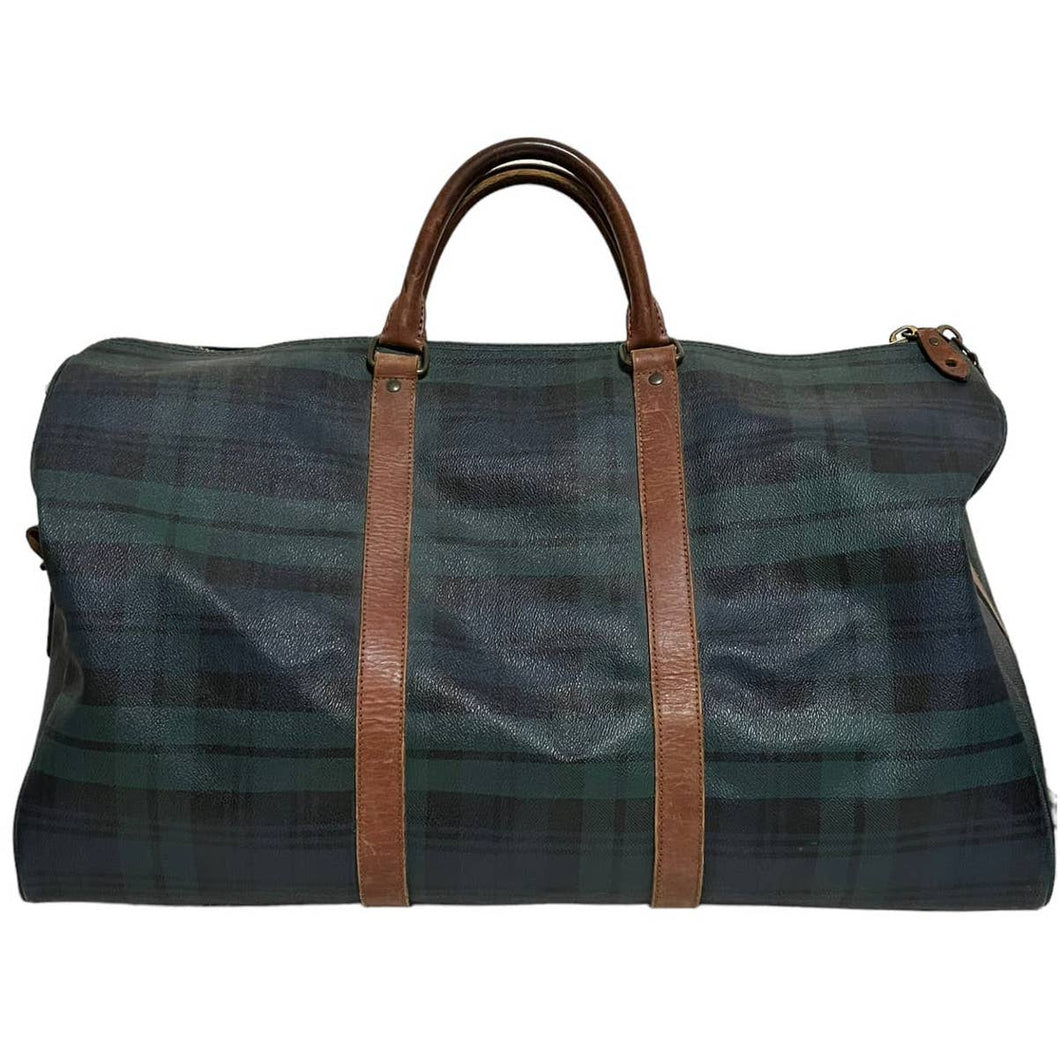Polo Ralph Lauren Tartan Coated Canvas Boston Bag