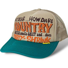 Load image into Gallery viewer, Kapital Kountry Dirty Shrink Trucker Hat (Turquoise/Beige)