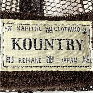 Kapital Kountry Dirty Shrink Trucker Hat (Brown/Beige)