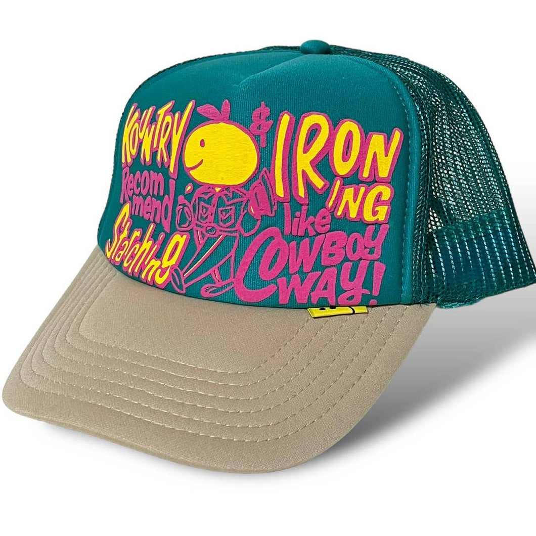 Kapital Kountry Cowboy Way Trucker Hat (Brown/Turquoise)