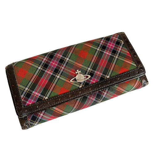 Vivienne Westwood Gold Orb Tartan Long Wallet