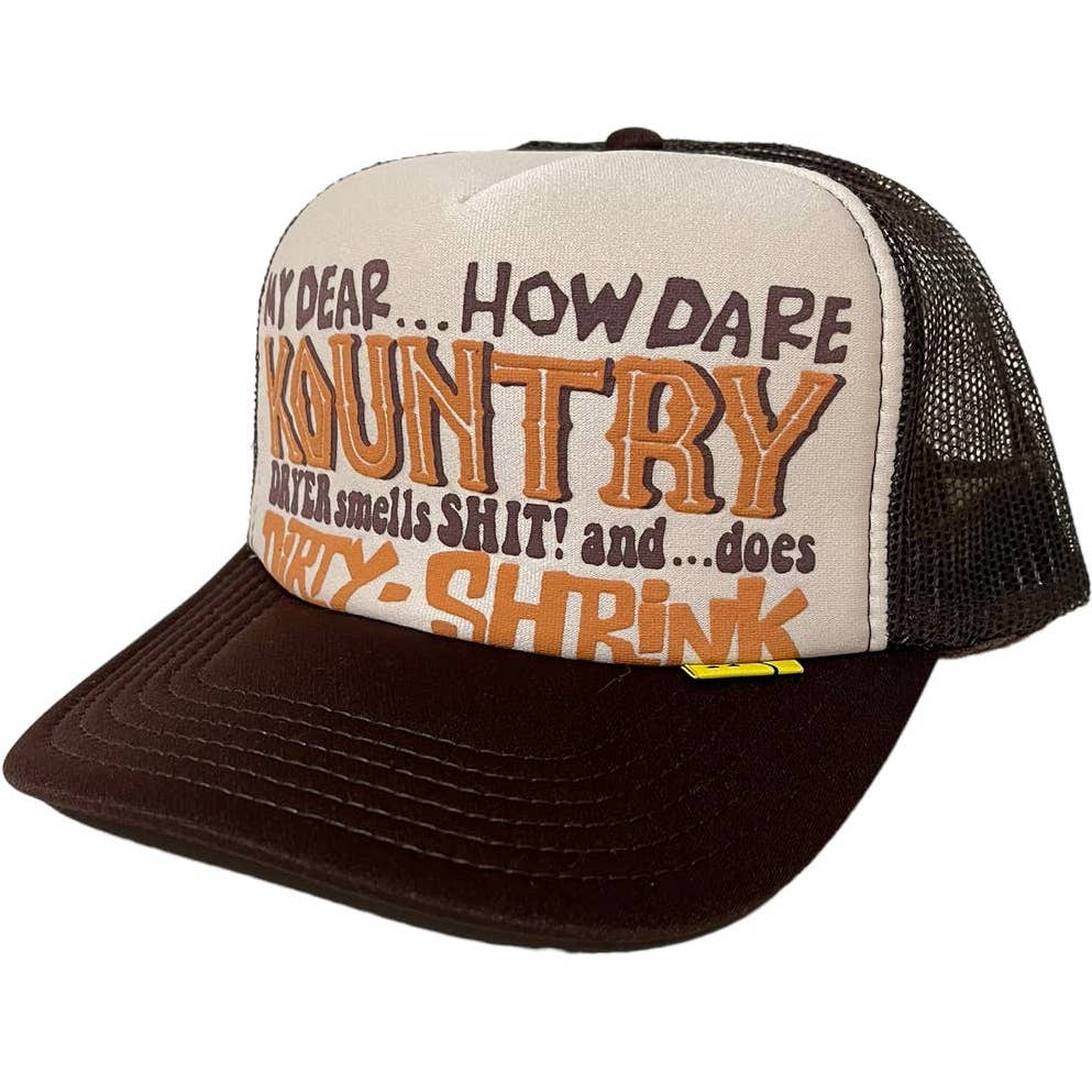 Kapital Kountry Dirty Shrink Trucker Hat (Brown/Beige)