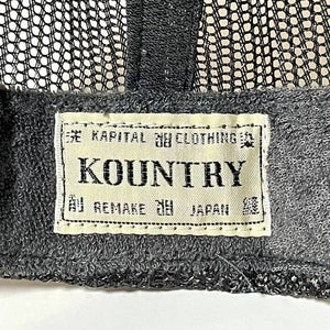 Kapital Kountry Dirty Shrink Trucker Hat (Gray/Burgundy)