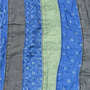 Kapital French Cross Linen Patchwork Shorts