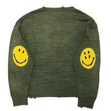 Load image into Gallery viewer, Kapital 5G Cotton Knit Smile Patch Crew Sweater - Khaki