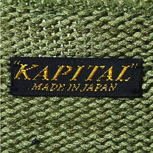 Load image into Gallery viewer, Kapital 5G Cotton Knit Smile Patch Crew Sweater - Khaki