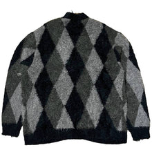 Load image into Gallery viewer, Number (N)ine Argyle Feathery Yarn Jacquard Knit Cardigan
