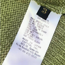 Load image into Gallery viewer, Kapital 5G Cotton Knit Smile Patch Crew Sweater - Khaki