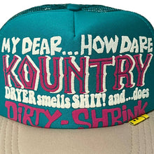 Load image into Gallery viewer, Kapital Kountry Dirty Shrink Trucker Hat (Brown/Turquoise)