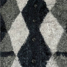 Load image into Gallery viewer, Number (N)ine Argyle Feathery Yarn Jacquard Knit Cardigan