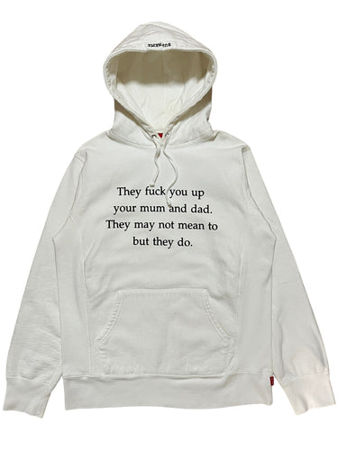 Supreme They Fuck You Up Hoodie White FW16