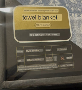 Yves Saint Laurent Jacquard Towel Blanket