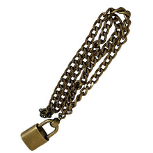 Load image into Gallery viewer, Louis Vuitton Aged Gold Lock Necklace