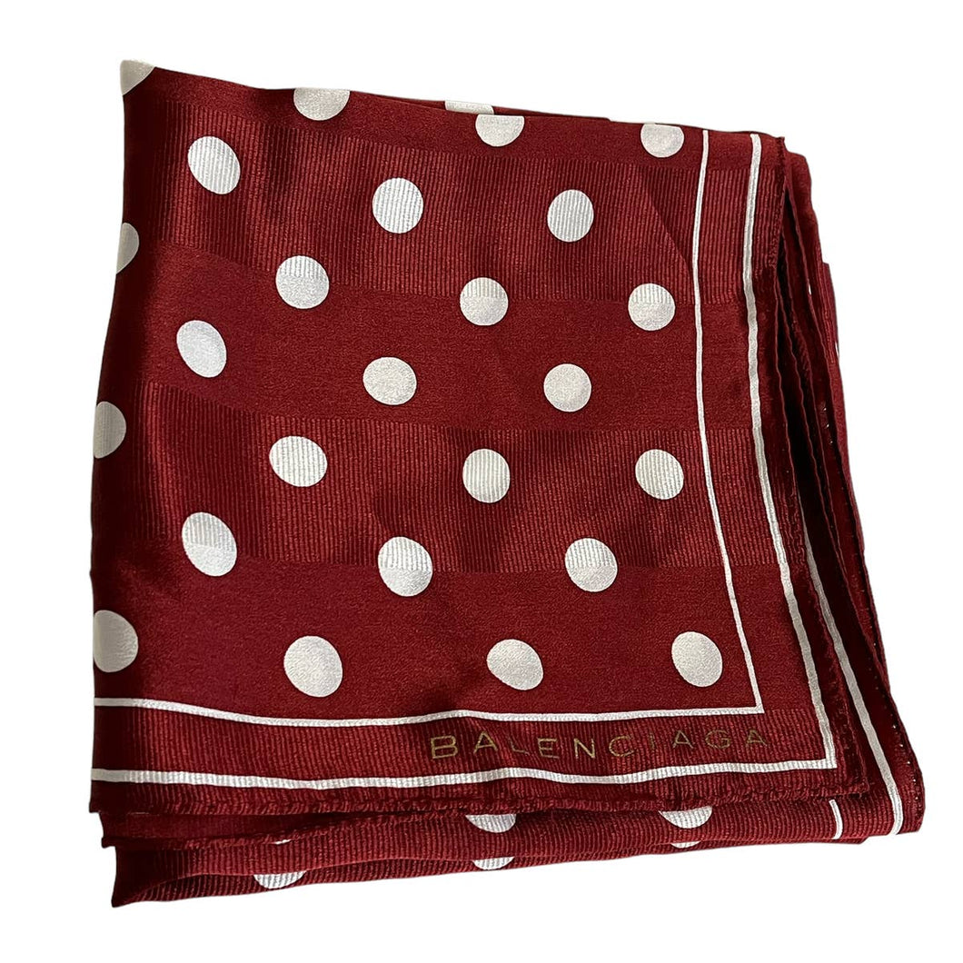 Blalenciaga Polka Dot Silk Scarf